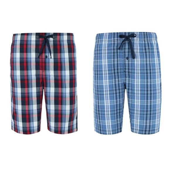 Hanes Men's Big and Tall Woven Tagless Plaid Shorts (Pack of 2) - Picture 1 of 3